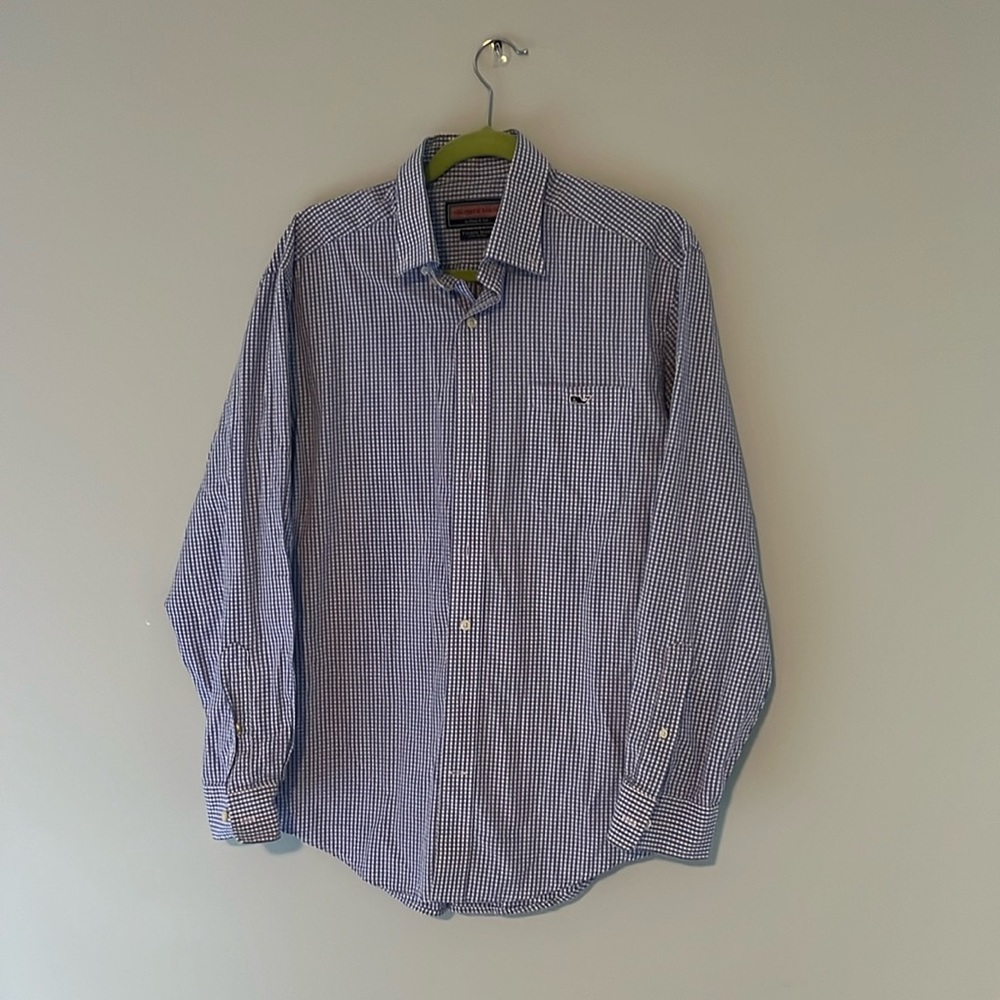 Vineyard Vines Blue Checkered Button Down
